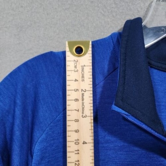 Under Armour Polo Shirt Mens Large Blue HeatGear Loose Long Sleeve - Picture 7 of 15